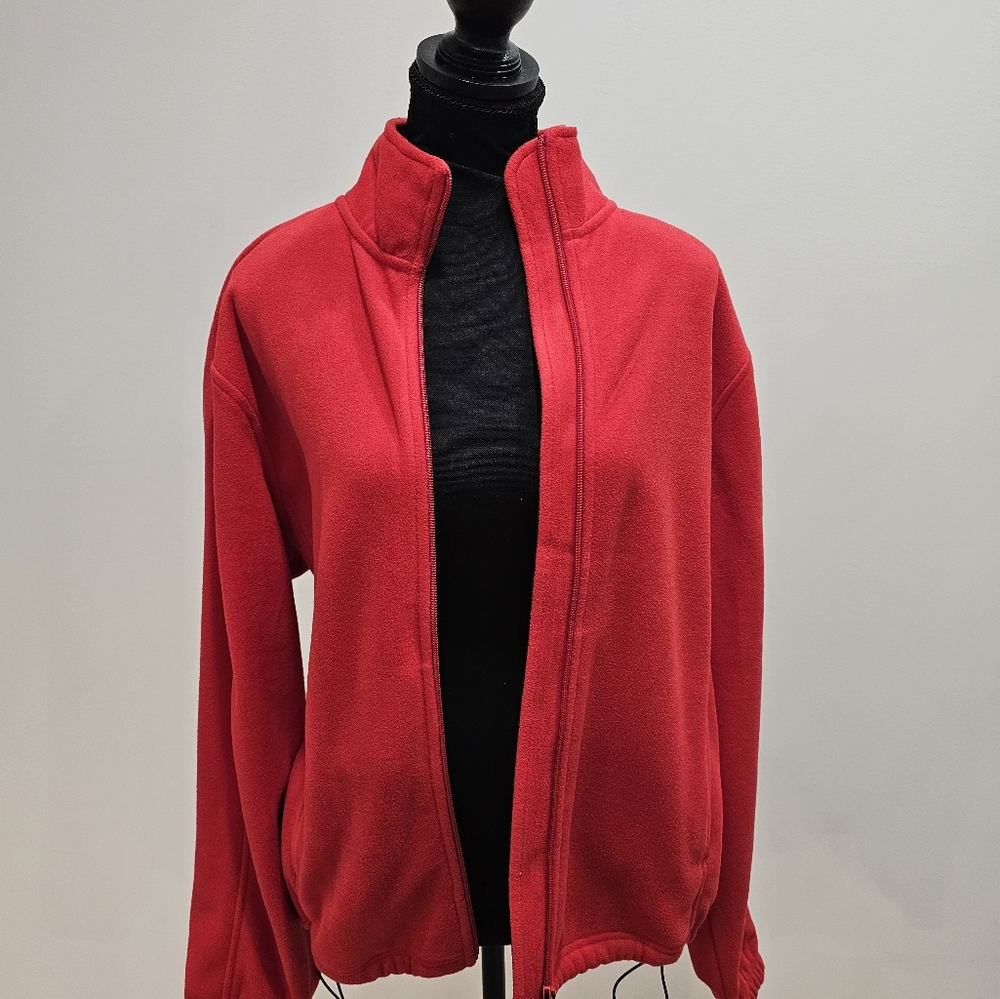 Red fleece jacket
